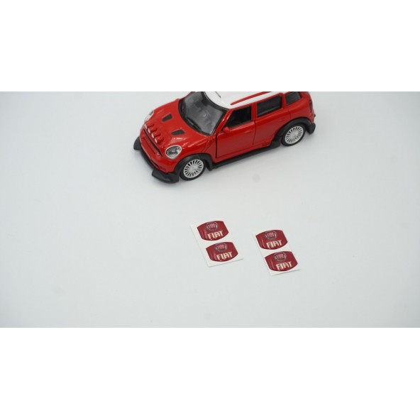 Fiat Logo Jant Torpido Direksiyon 17,5mm Damla Sticker Logo Seti - 2