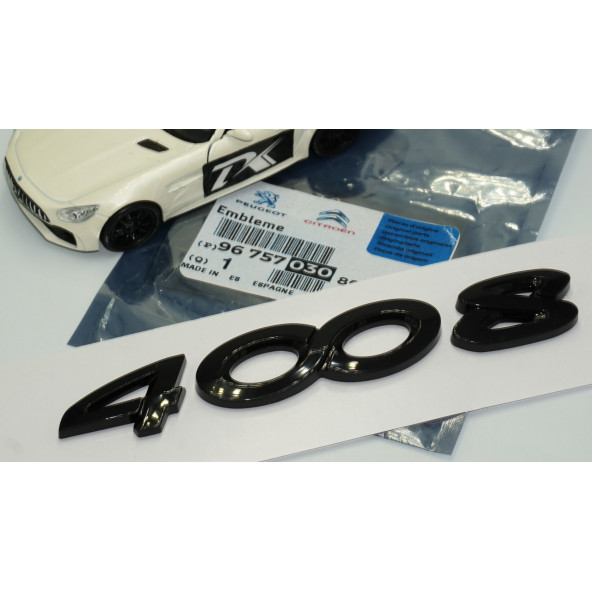 DK Peugeot 4008 Ön Kaput Ve Bagaj 3M 3D ABS Parlak Siyah Yazı Logo - Resim 6