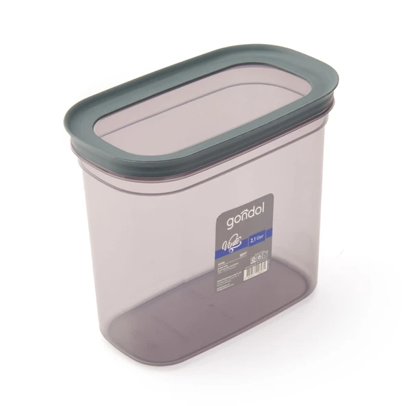 Vinto Dikdörtgen Erzak Kabı - Gri - 2,1 lt - 2