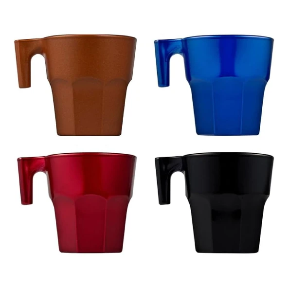 Casablanca 4'lü Metalik Espresso Fincan Seti - 70 ml - Resim 3