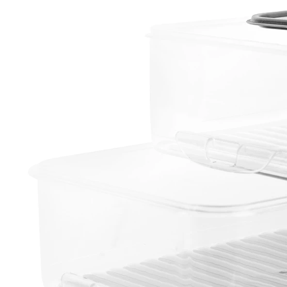 Easy Click 3 Parça Saklama Kabı - Şeffaf - 1,6 lt - Resim 3