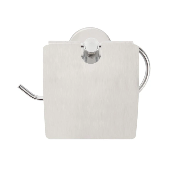 Lüx Geniş Kapaklı Kağıtlık - Krom - 13x5x12,3 cm - 2