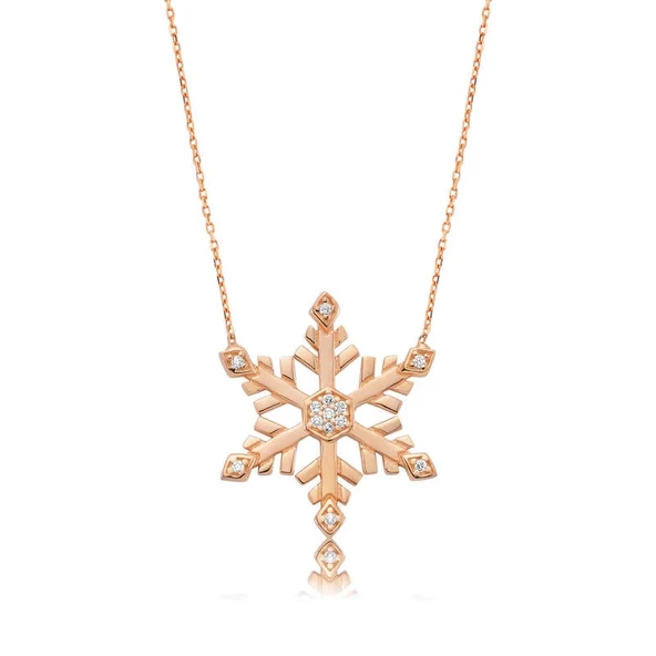 Gümüş Kar Tanesi Bayan Kolye ürün görseli