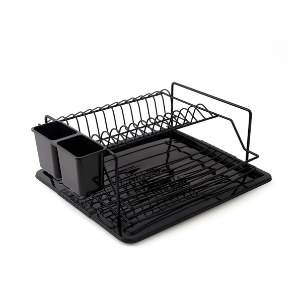 Lüx Tezgah Üstü Tabaklık ve Bardaklık - Siyah - Resim 3