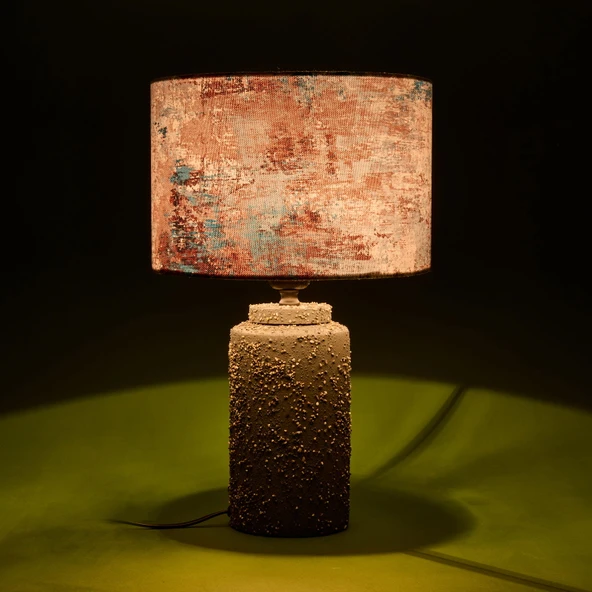 Lighting Arden Abajur - Gri / Renkli - 48,5x30x30 cm - Resim 3