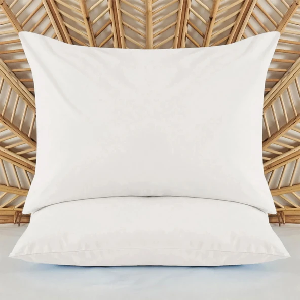 Soft Basic 2'li Yastık Kılıfı - Beyaz - 50x70 cm ürün görseli 1