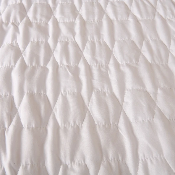 Soft Kapitoneli Sıvı Geçirmez Fitted Tek Kişilik Alez - Beyaz - 100x200 cm - Resim 2