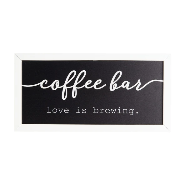 Deco Coffee Duvar Panosu - Siyah - 40x20 cm - Resim 2