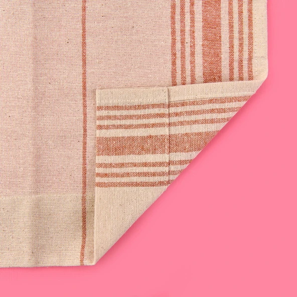 Tarçın Mutfak Önlüğü - Ekru / Kiremit - 65x80 cm - Resim 3