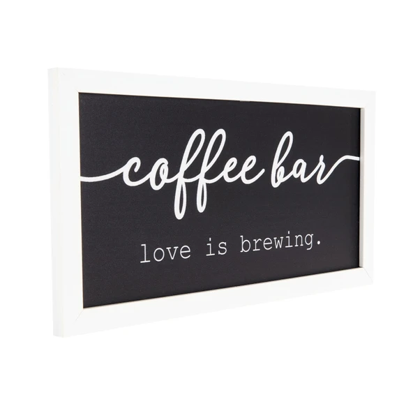 Deco Coffee Duvar Panosu - Siyah - 40x20 cm - Resim 3