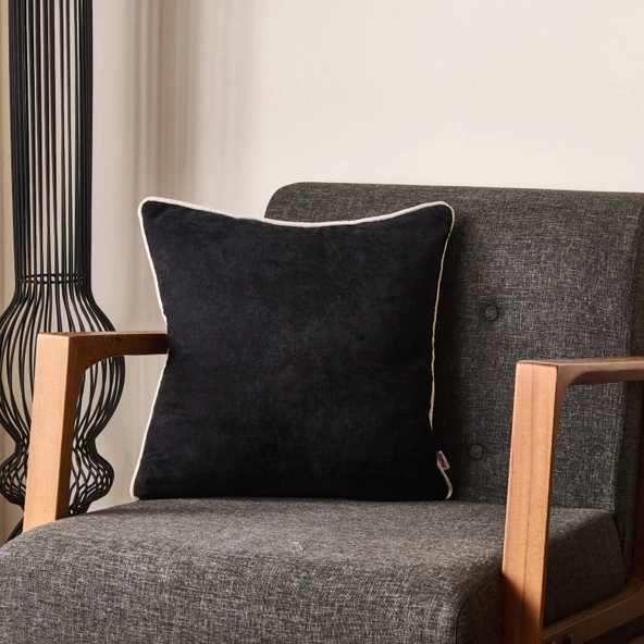 Soft Asas Kırlent - Siyah - 45x45 cm ürün görseli