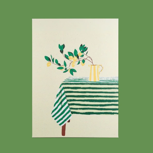 Deco Lime Cello Kanvas Tablo - Yeşil - 50x70 cm - Resim 2