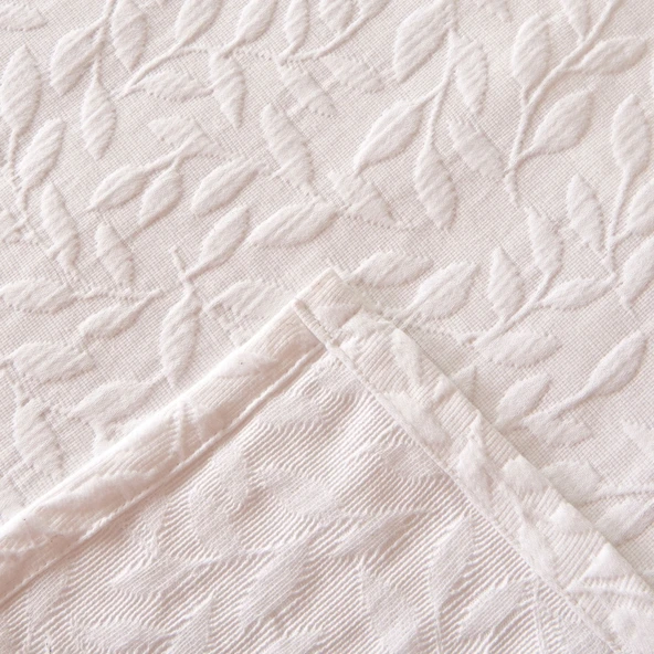 Soft Mauro Çift Kişilik Yatak Örtüsü Seti - Beyaz - 220x240 cm + 50x70 cm - Resim 3