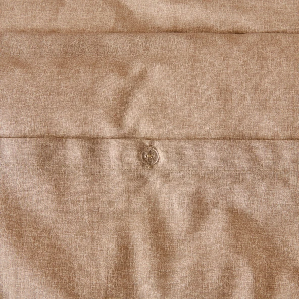 Soft Tanura Kolay Ütülenir Çift Kişilik Nevresim Seti - Bej - Resim 3