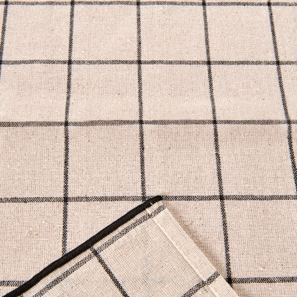 Trallies Runner - Ekru / Siyah - 45x150 cm - Resim 3