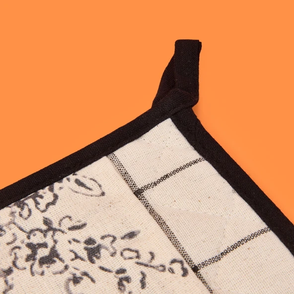 Evora Tutaç - Ekru / Siyah - 15x20 cm - Resim 3
