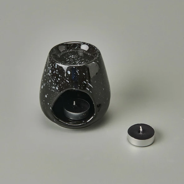 Deco Enyo Seramik Buhurdanlık - Siyah - 11 cm