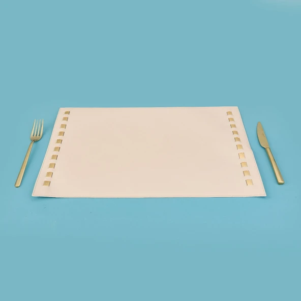 Kitchen Deri Amerikan Servis - Bej - 32x44 cm - Resim 2