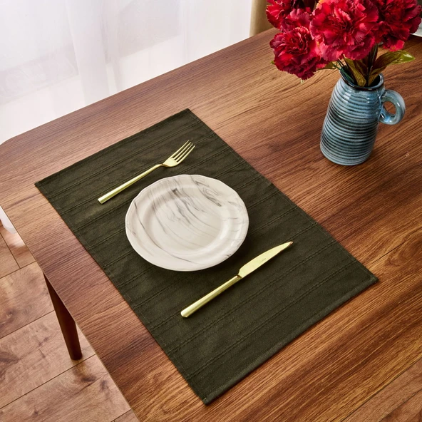 Soft Breeze 2'li Amerikan Servis - Haki - 30x50 cm ürün görseli