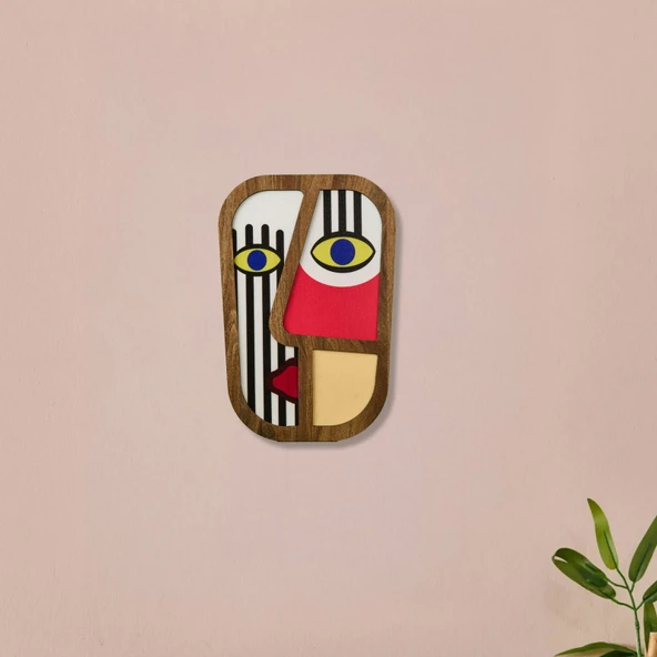 Deco Mask Duvar Panosu - Renkli - 20 cm ürün görseli