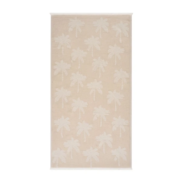 Soft Palm Peştamal - Bej - 90x160 cm ürün görseli 1