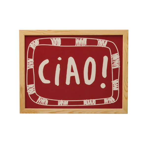 Deco Ciao Duvar Panosu - Kırmızı - 30x40 cm - Resim 2