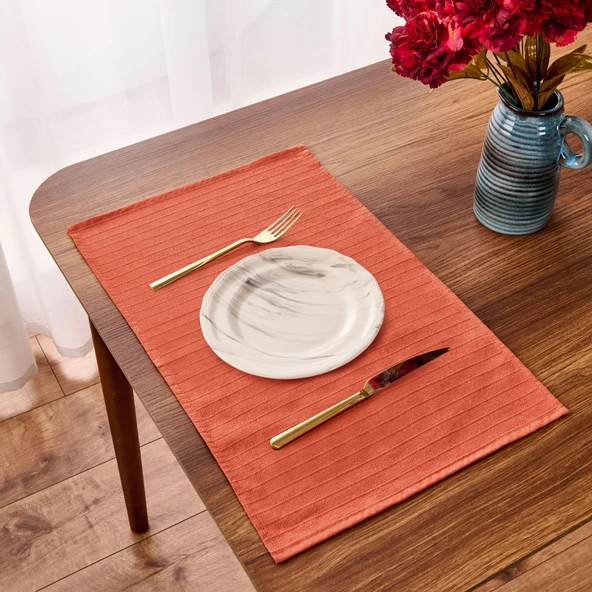 Soft Earthy 2'li Amerikan Servis - Kiremit - 30x50 cm ürün görseli