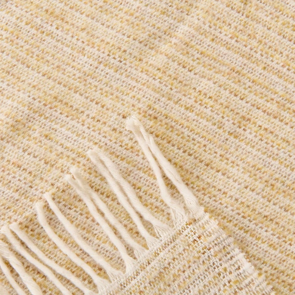 Soft Luma Pamuklu Çift Kişilik Battaniye - Bej / Krem - 200x220 cm - Resim 3