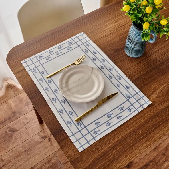 Soft Granny Summer Deni 2'li Amerikan Servis - Ekru - 35x50 cm ürün görseli