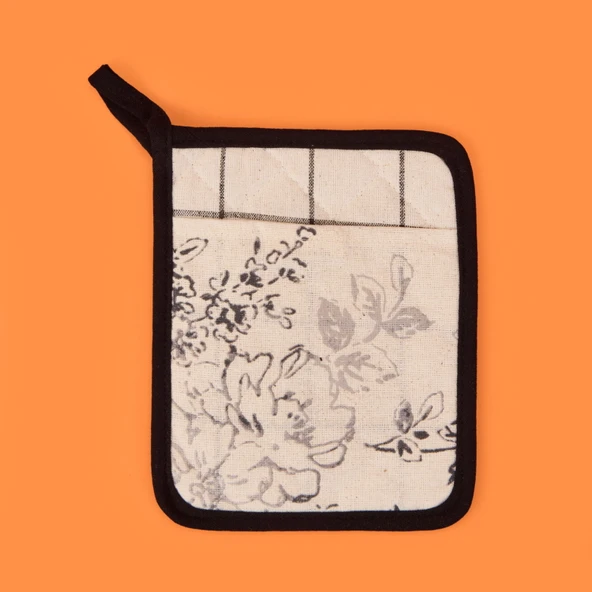 Evora Tutaç - Ekru / Siyah - 15x20 cm - Resim 2