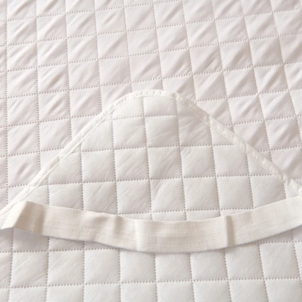 Soft Nando Basic Lastikli Alez - Beyaz - 100x200 cm - Resim 2