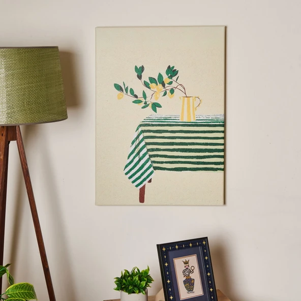 Deco Lime Cello Kanvas Tablo - Yeşil - 50x70 cm ürün görseli 1