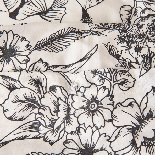 Soft Novera Kolay Ütülenir Çift Kişilik Nevresim Seti - Antrasit - Resim 3