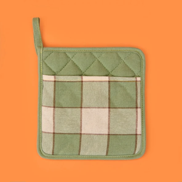 Toscana Tutaç - Ekru / Yeşil - 20x20 cm - Resim 2