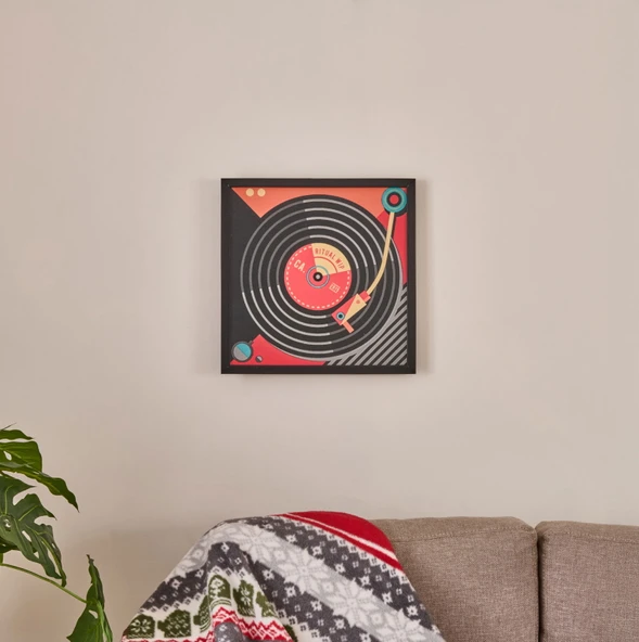 Deco Pikap Pano Tablo - Renkli - 40x40 cm ürün görseli