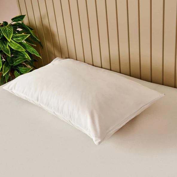 Soft Sane Sıvı Geçirmez Yastık Alezi - Beyaz - 50x70 cm - Resim 2