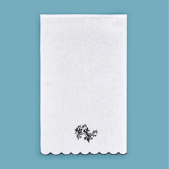 Soft French Cottage Onda El Havlusu - Ekru / Siyah - 30x50 cm - Resim 2