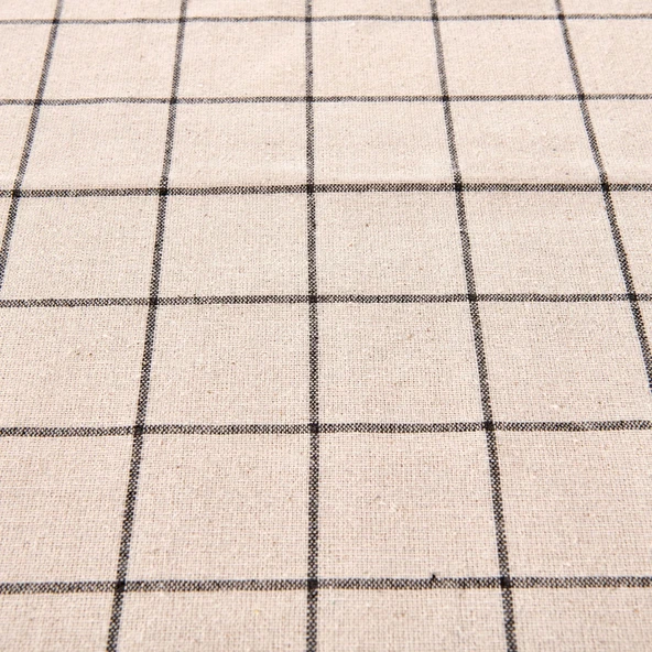 Trallies Runner - Ekru / Siyah - 45x150 cm - Resim 2