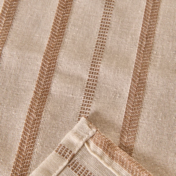 Soft Herringbone Runner - Ekru / Bej - 50x130 cm - Resim 3