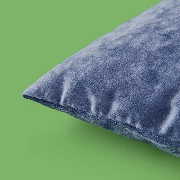 Soft Shiney Kırlent - Mavi - 40x40 cm - Resim 3