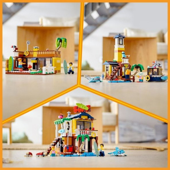 LEGO® Creator 3’ü 1 Arada Sörfçü Plaj Evi 31118 - Çocuklar için Oyuncak Yapım Seti (564 Parça) - 5