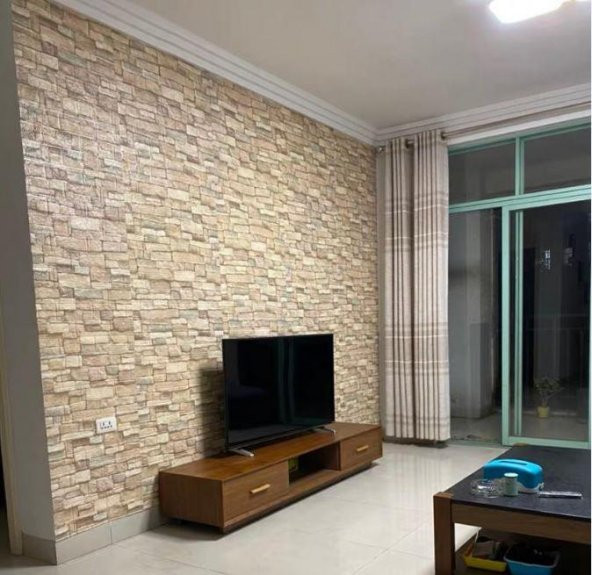 Renkli Duvarlar Taş Desen Kendinden Yapışkanlı Duvar Paneli Kağıdı Nw106 10 adet - 4