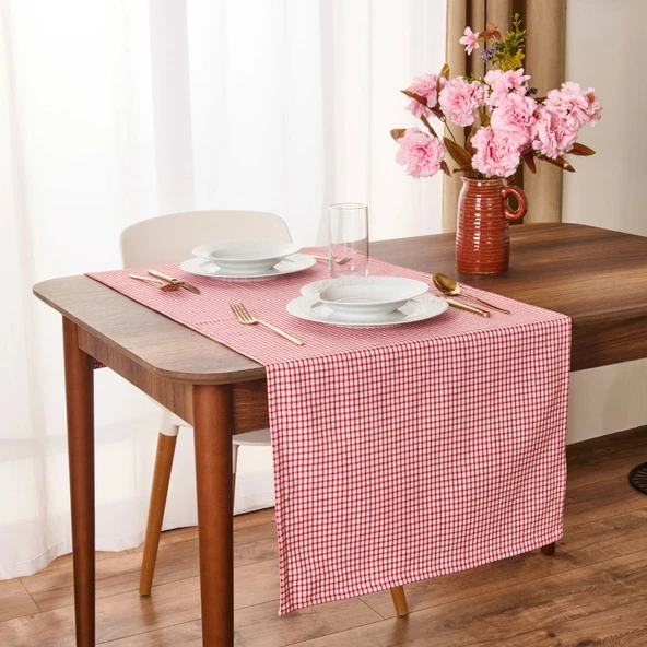 Soft Pötikareli Runner - Kırmızı - 50x130 cm ürün görseli