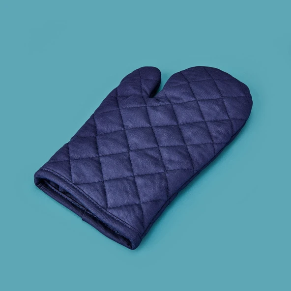 Gabardin Fırın Eldiveni - Lacivert - 17x30 cm ürün görseli 1