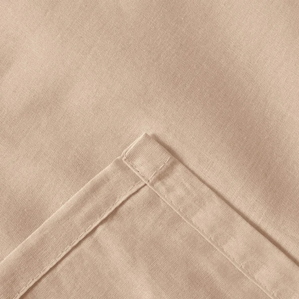 Soft Basic Çift Kişilik Düz Kenar Çarşaf - Gülkurusu - 240x260 cm - Resim 3