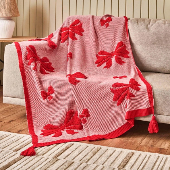 Soft Luniva Triko TV Battaniyesi - Kırmızı - 120x160 cm ürün görseli