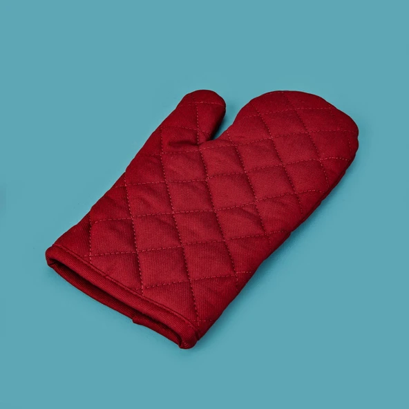 Gabardin Fırın Eldiveni - Kırmızı - 17x30 cm ürün görseli