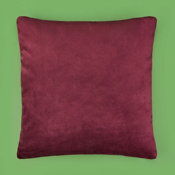 Soft Shiney Kırlent - Mürdüm - 40x40 cm - 1