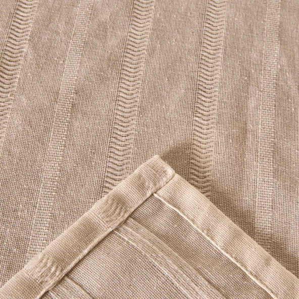 Soft Herringbone Runner - Ekru - 50x130 cm - Resim 3