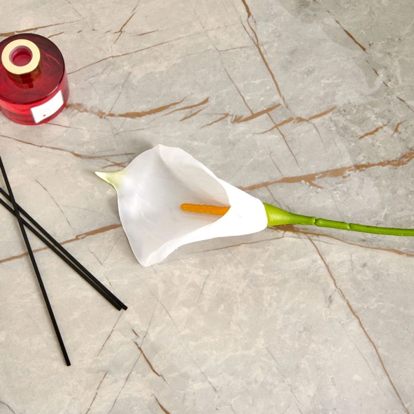 Deco Yapay Zambak Çiçeği - Beyaz - 60 cm ürün görseli 1